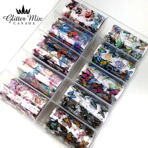 Glitter Mix Butterfly Foils - DK BEAUTY