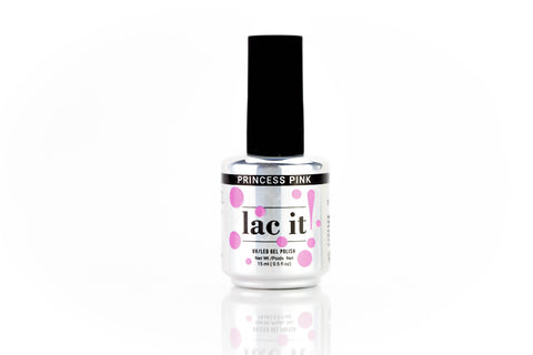 en Vogue Lac It! Princess Pink cool mid-range baby pink crème UV/LED gel nail polish for professional nails and extensions bottle
