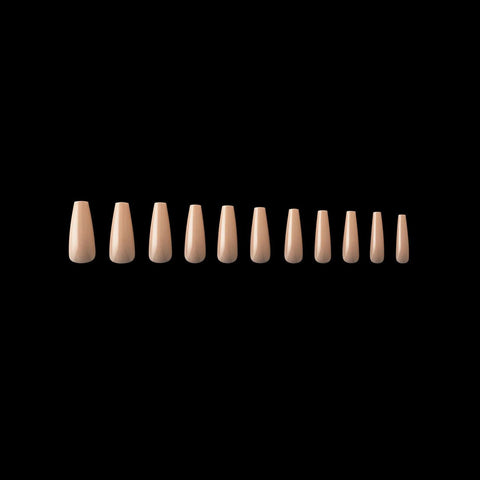 Gel - X Neutrals Alex Sculpted Coffin Long - DK BEAUTY