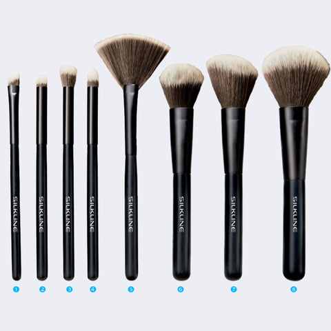 Silkline 8 - Piece Makeup Brush Set - DK BEAUTY