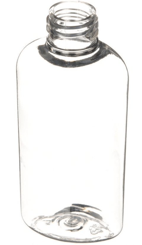 2oz Clear Oval Lotion Bottle (300) - DK BEAUTY