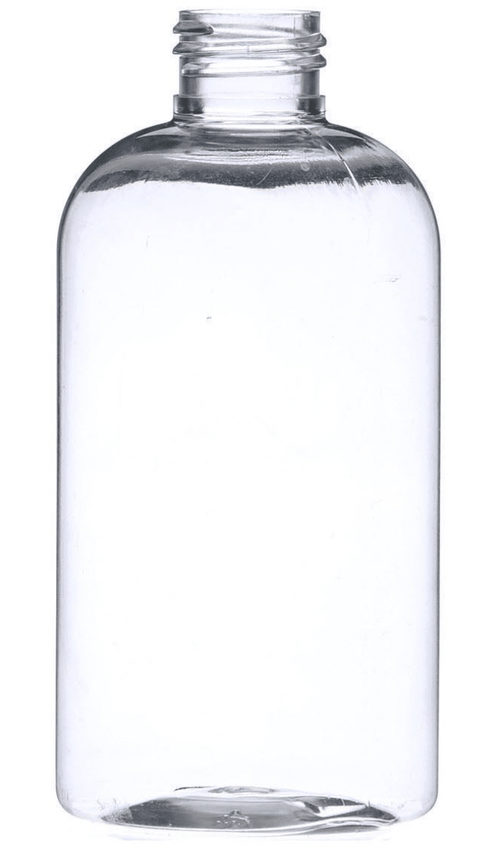8oz Boston Round Bottle Clear - DK BEAUTY