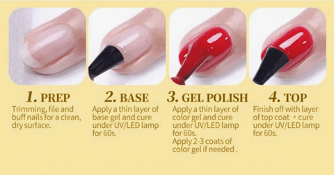 3 Piece Gel Set - Base, Top Shine + Matte Set (DIY + PRO) - DK BEAUTY