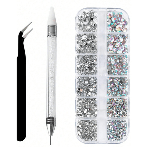 Rhinestone Clear & AB Assorted Set Sizes - DK BEAUTY