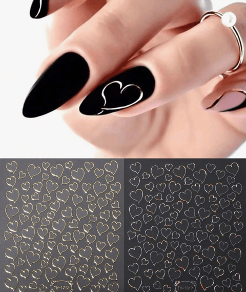 3D Heart Decal (2 Piece) - DK BEAUTY