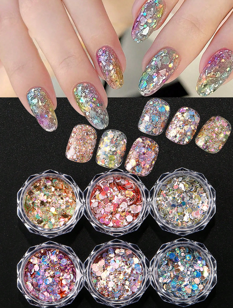 Chunky Glitter Set - 6 Piece - DK BEAUTY