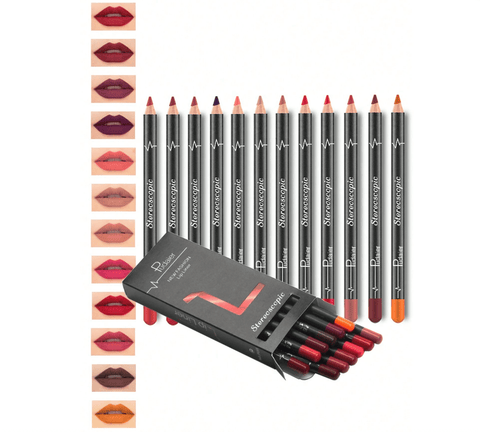 Waterproof Lip Liner Set (12 Piece) - DK BEAUTY