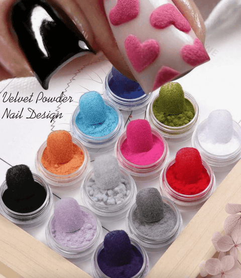 Velvet Flocking Powder 12 Piece Set - DK BEAUTY