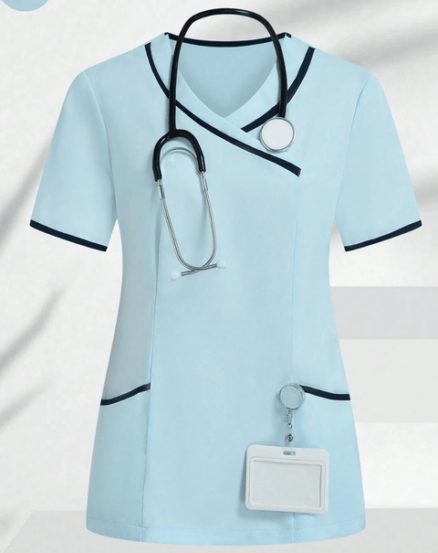 Salon Short Sleeve Nursing Top - DK BEAUTY