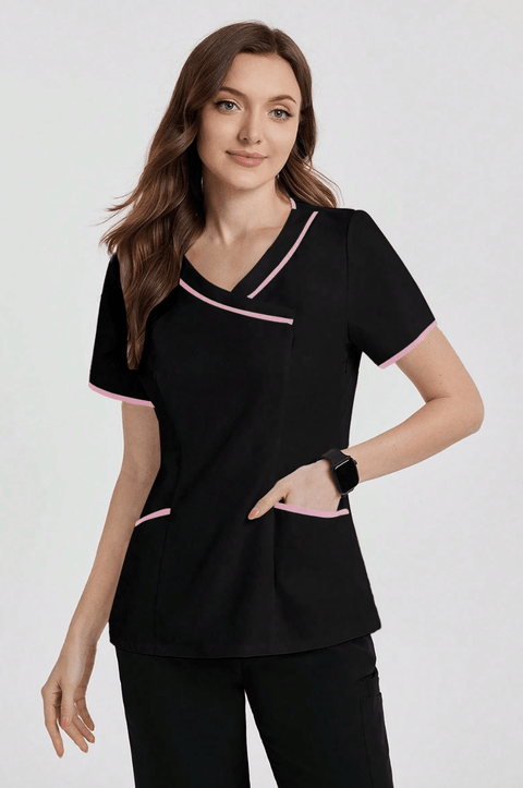Salon Short Sleeve Nursing Top - DK BEAUTY