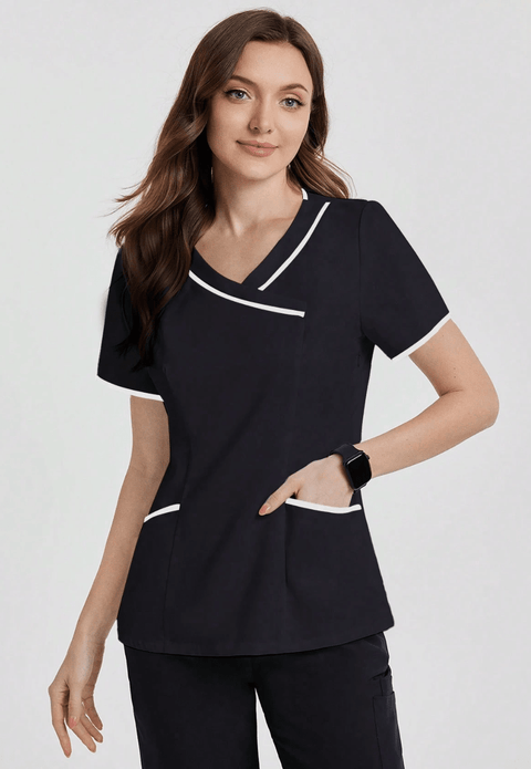 Salon Short Sleeve Nursing Top - DK BEAUTY