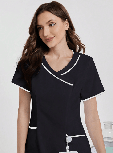 Salon Short Sleeve Nursing Top - DK BEAUTY
