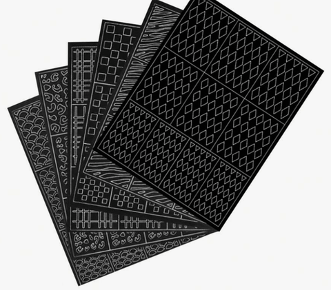 Geometric Hollow Sticker Sheets (6 Piece) - DK BEAUTY
