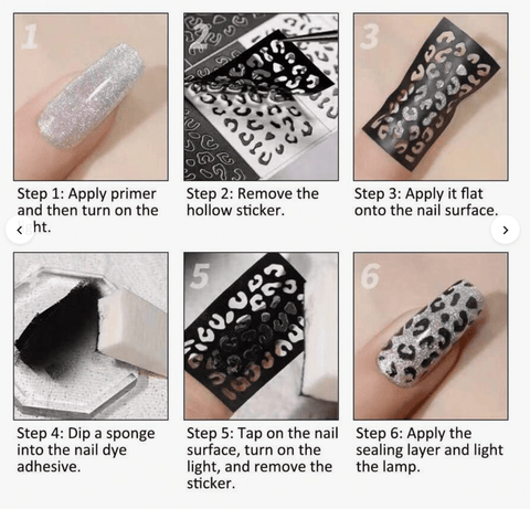Geometric Hollow Sticker Sheets (6 Piece) - DK BEAUTY