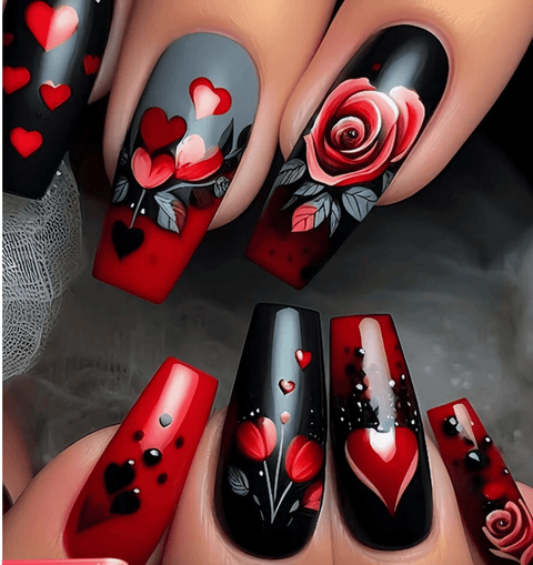 Designed Full Cover Nail Tips - DK BEAUTY