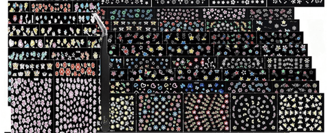 3D Decals (30 pieces) - DK BEAUTY