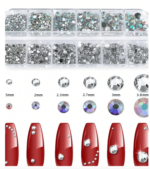 Rhinestone Clear & AB Assorted Set Sizes - DK BEAUTY