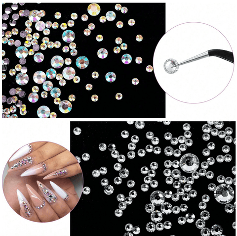 Rhinestone Clear & AB Assorted Set Sizes - DK BEAUTY