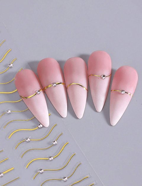 Gold & Silver Line Decals (2 Pieces) - DK BEAUTY
