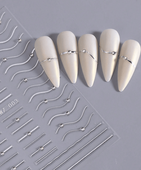 Gold & Silver Line Decals (2 Pieces) - DK BEAUTY
