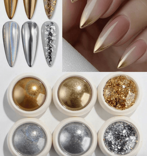 Chrome Powder Set - 6 Piece - DK BEAUTY