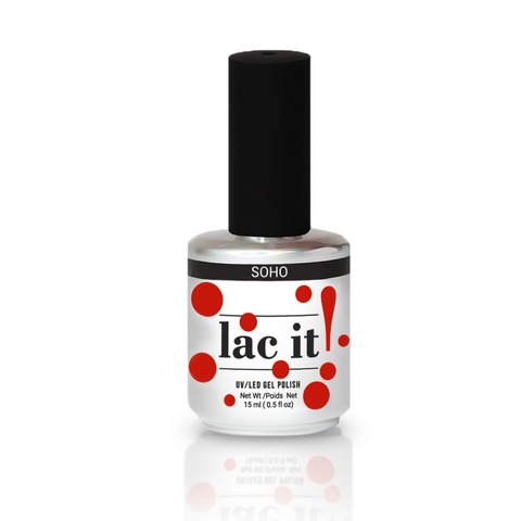 en Vogue Lac it! SoHo orange UV/LED gel polish for professional nails and extensions shown in bottle