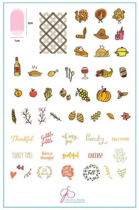 CJS - Give Thanks Stamping Plate - DK BEAUTY