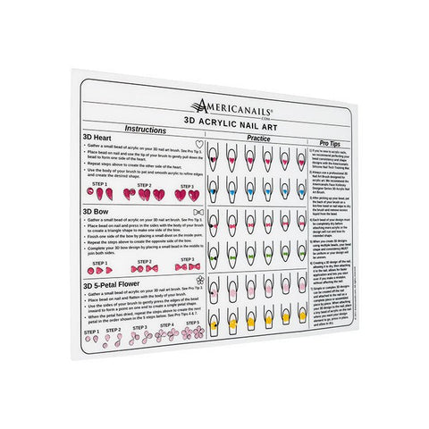 Silicone 3D Acrylic Nail Art Training Mat - DK BEAUTY