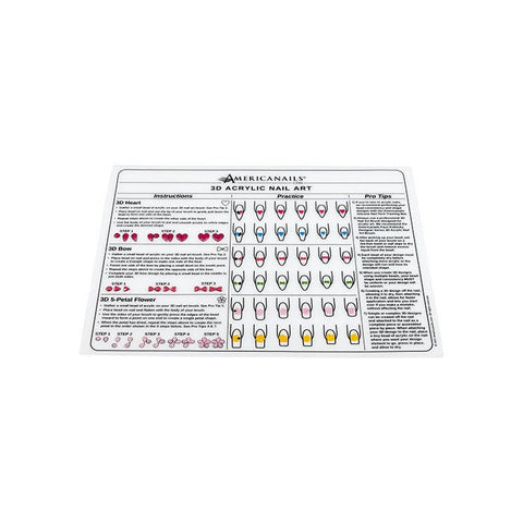 Silicone 3D Acrylic Nail Art Training Mat - DK BEAUTY