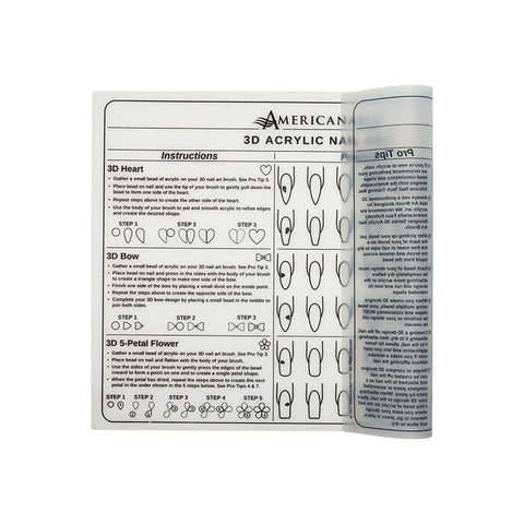 Silicone 3D Acrylic Nail Art Training Mat - DK BEAUTY