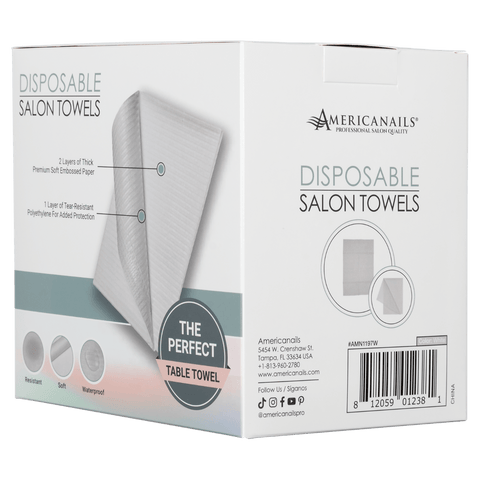 AN Disposable Salon Table Towels White (60) - DK BEAUTY