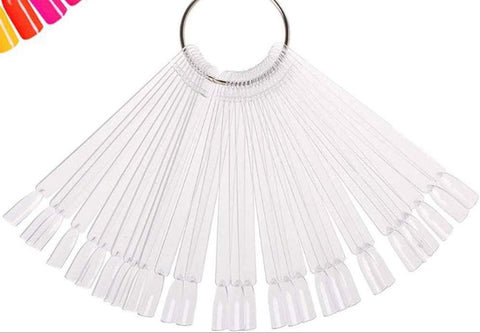 Clear Colour Chip Ring - 48 piece - DK BEAUTY