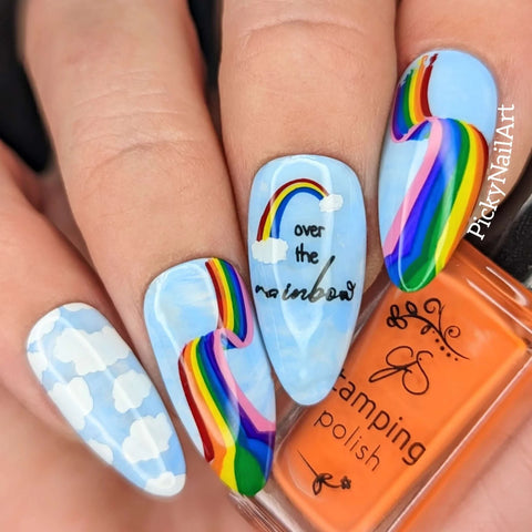 CJS Chasing Rainbows Stamping Plate - DK BEAUTY