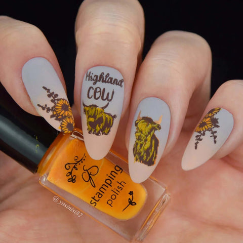 CJS - Highland Cow Stamping Plate - DK BEAUTY