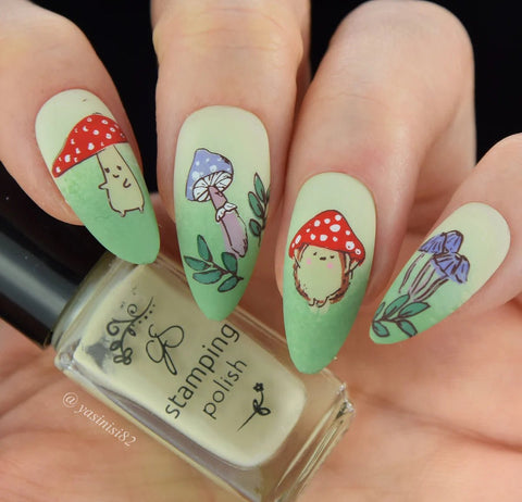CJS - Mushroom Forest Stamping Plate - DK BEAUTY