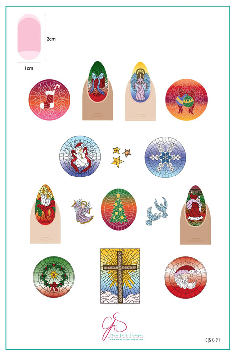 Clear Jelly Stamper Holiday Glass Stamping Plate | CJS C-91