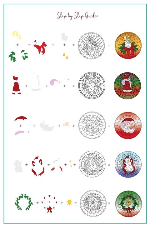 Clear Jelly Stamper Holiday Glass Stamping Plate | CJS C-91
