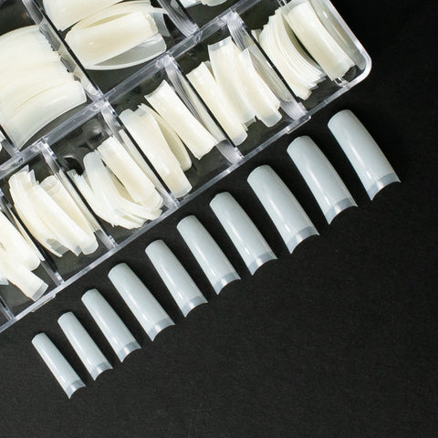 en Vogue Curved Half-Well tip Size #0-9 50pc refill kit for professional manicures and extensions