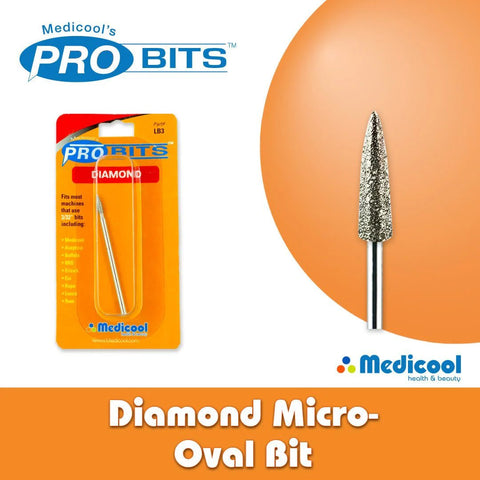 Medicool Micro Oval Diamond Cuticle Bit - DK BEAUTY