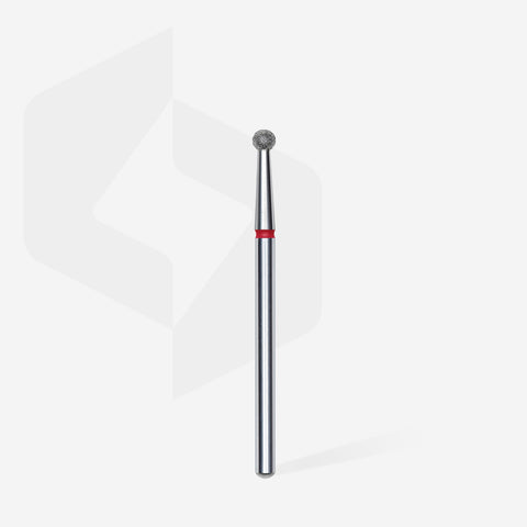 STALEKS EXPERT Diamond nail drill bit ball red, head diameter 2,7 mm