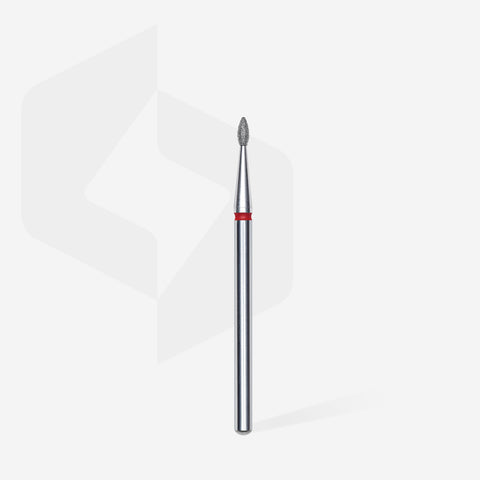 STALEKS EXPERT Diamond nail drill bit drop red, head diameter 1,6 mm, working part 4 mm