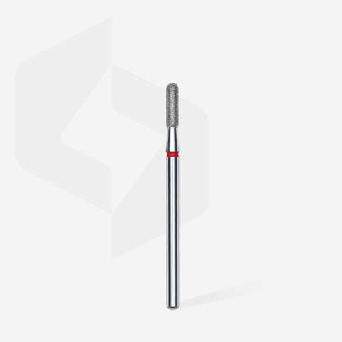 STALEKS EXPERT Diamond nail drill bit rounded cylinder red, head diameter 2,3 mm, working part 8 mm