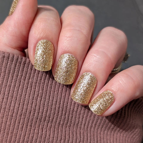Clear Jelly Stamper Gel - Ly Wraps Gold Glitter - DK BEAUTY