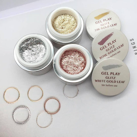 Gel Play Glitz Rose Gold Leaf - DK BEAUTY