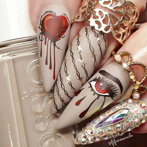 CJS Dark Heart Stamping Plate - DK BEAUTY