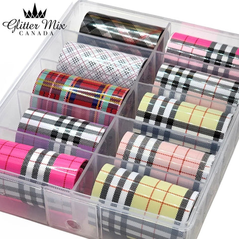 GlitterMix Luxury Plaid Inspired Foils - DK BEAUTY