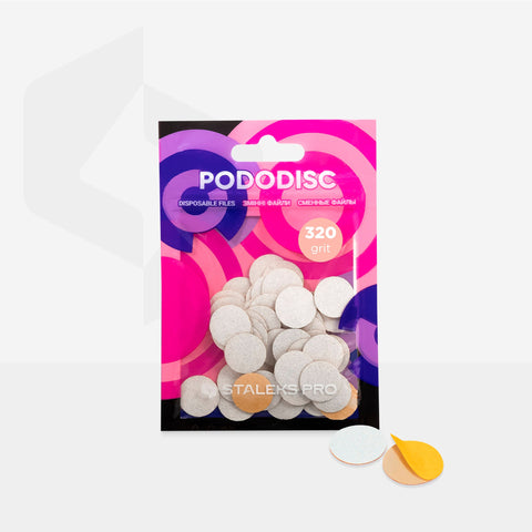 STALEKS EXPERT PODODISC S Adhesive Files, 240 Grit, 15 mm | 50 Pack