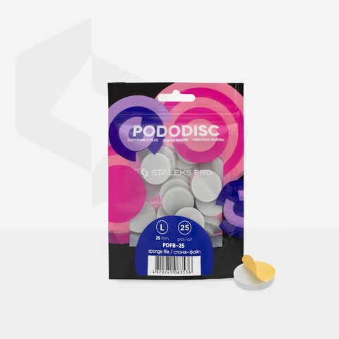 STALEKS PODODISC L EXPERT Disposable Sponge Files, 25 mm | 25 Pack