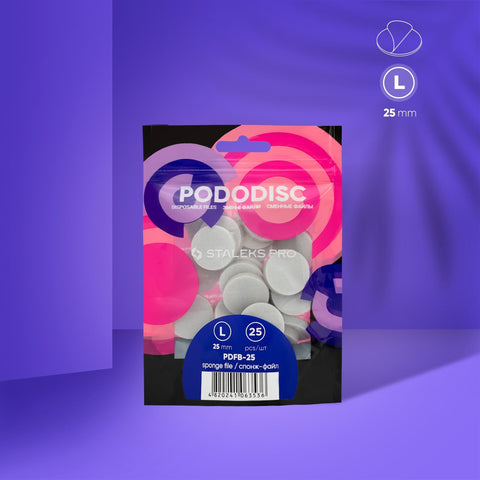 STALEKS PODODISC L EXPERT Disposable Sponge Files, 25 mm | 25 Pack