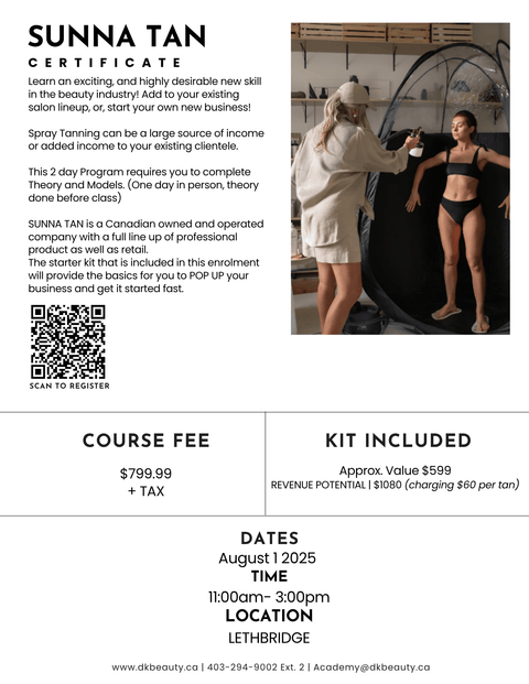 SunnaTan Spray Tan Diploma - DK BEAUTY